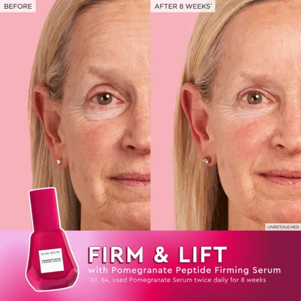 Glow Recipe Pomegranate Copper Peptides Face Serum - Plumping, Firming Multi Peptide Anti Aging Serum for Women & Men + Hydrating Hyaluronic Acid to Smooth Lines, Support Collagen & Skin Elastin, 30ml - Image 5