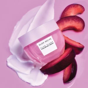 Glow Recipe Plum Plump Hyaluronic Acid Face Cream - Hydrating, Firming & Plumping Facial Moisturizer for Women & Men - Korean Skin Care with Polyglutamic Peptides to Reduce Dry Skin Wrinkles (50ml)