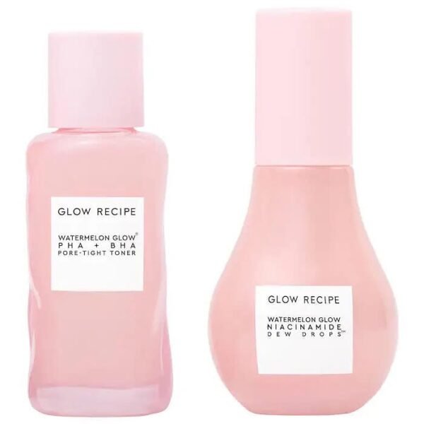 Glow Recipe Glass Skin Essential Korean Skincare Kit - Includes Niacinamide Dew Drops Face Serum & PHA + BHA Face Toner - (2 Count) - Image 5