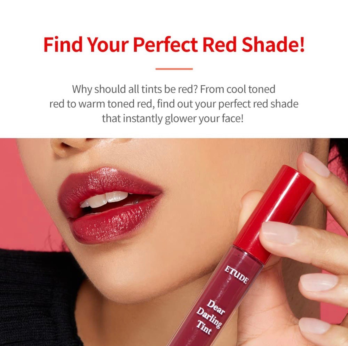 ETUDE Dear Darling Water Gel Tint (#RD302 Dracula Red) (21AD) | Long-lasting Effect up with Fruity, Juicy, Moist, and Vivid coloring 6 ETUDE Dear Darling Water Gel Tint (#RD302 Dracula Red) (21AD) | Long-lasting Effect up with Fruity, Juicy, Moist, and Vivid coloring - Image 6
