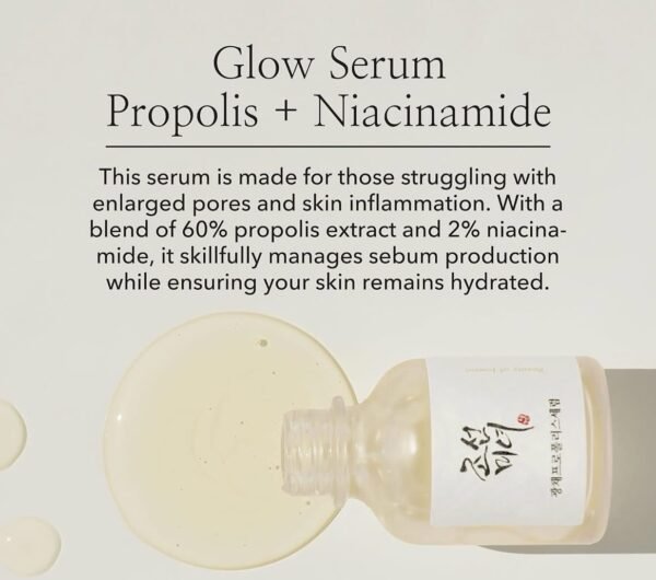 Beauty of Joseon Glow Serum Propolis and Niacinamide Hydrating Facial Soothing Moisturizer for Irritated Uneven Skin Tone, Korean Skin Care, 60ml, 2 Fl.Oz (JUMBO SIZE) - Image 5