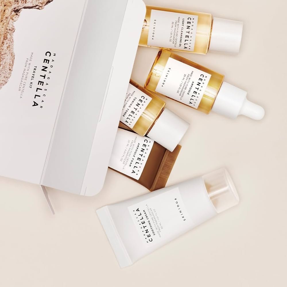 SKIN1004 Madagascar Centella Travel Kit, Toner, Ampoule, Soothing Cream, Cleansing Oil, Ampoule Foam 2 SKIN1004 Madagascar Centella Travel Kit, Toner, Ampoule, Soothing Cream, Cleansing Oil, Ampoule Foam - Image 2