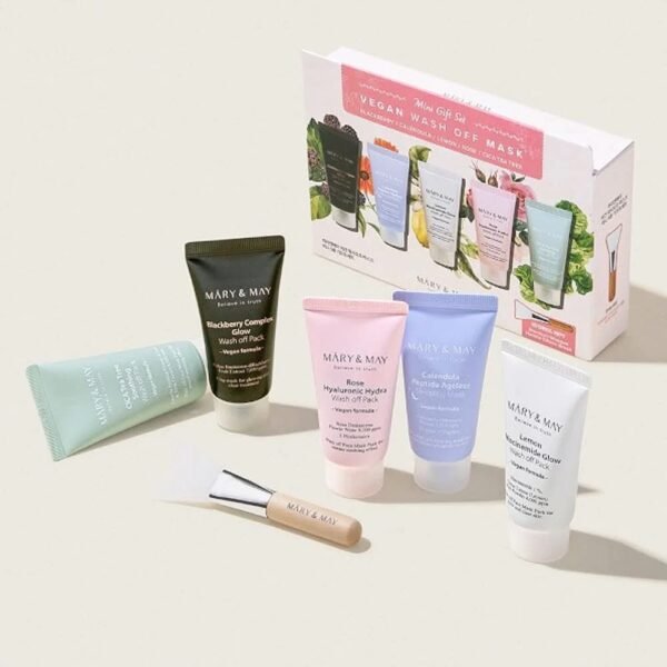 MARY & MAY – Vegan Wash Off Mask 5 piece Gift Set