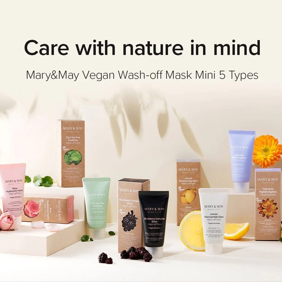 MARY & MAY – Vegan Wash Off Mask 5 piece Gift Set 2 MARY & MAY – Vegan Wash Off Mask 5 piece Gift Set - Image 2