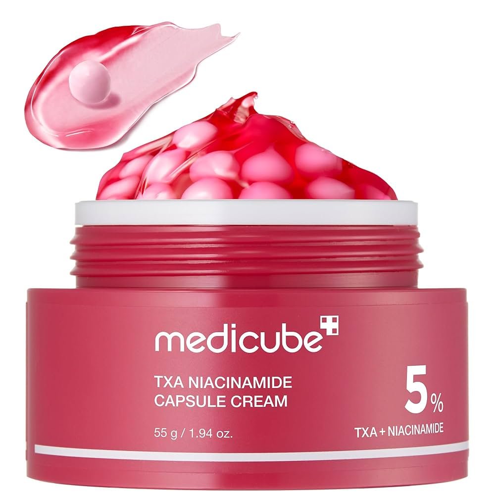 medicube TXA+Niacinamide Capsule Cream | Dual Radiance Moisturizer, Ideal for Use After Spot Care | For Uneven Skin Tone, Texture & Hydration | 99% Pure Tranexamic Acid | Korean Skincare | 1.94oz 1 medicube TXA+Niacinamide Capsule Cream | Dual Radiance Moisturizer, Ideal for Use After Spot Care | For Uneven Skin Tone, Texture & Hydration | 99% Pure Tranexamic Acid | Korean Skincare | 1.94oz