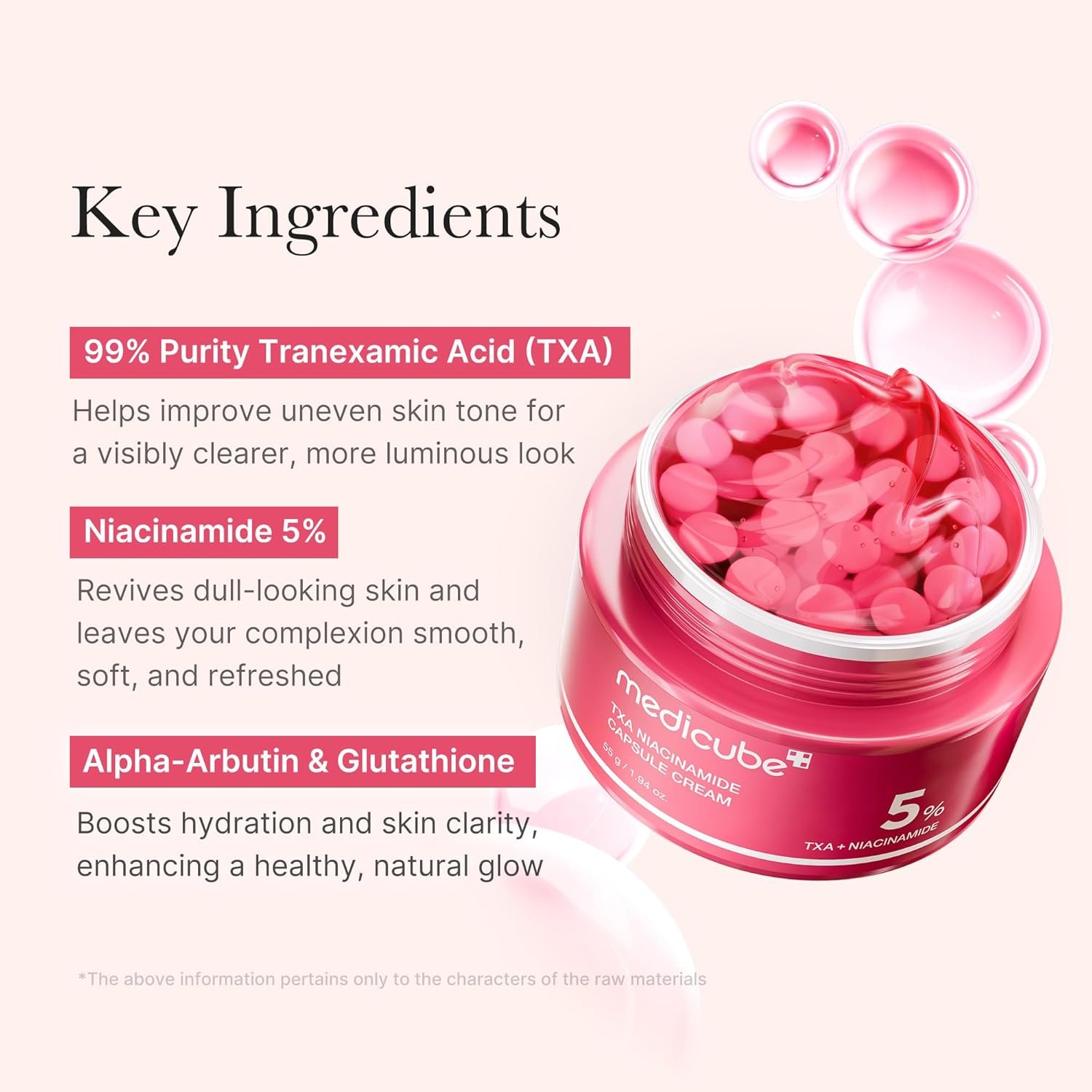 medicube TXA+Niacinamide Capsule Cream | Dual Radiance Moisturizer, Ideal for Use After Spot Care | For Uneven Skin Tone, Texture & Hydration | 99% Pure Tranexamic Acid | Korean Skincare | 1.94oz 2 medicube TXA+Niacinamide Capsule Cream | Dual Radiance Moisturizer, Ideal for Use After Spot Care | For Uneven Skin Tone, Texture & Hydration | 99% Pure Tranexamic Acid | Korean Skincare | 1.94oz - Image 2