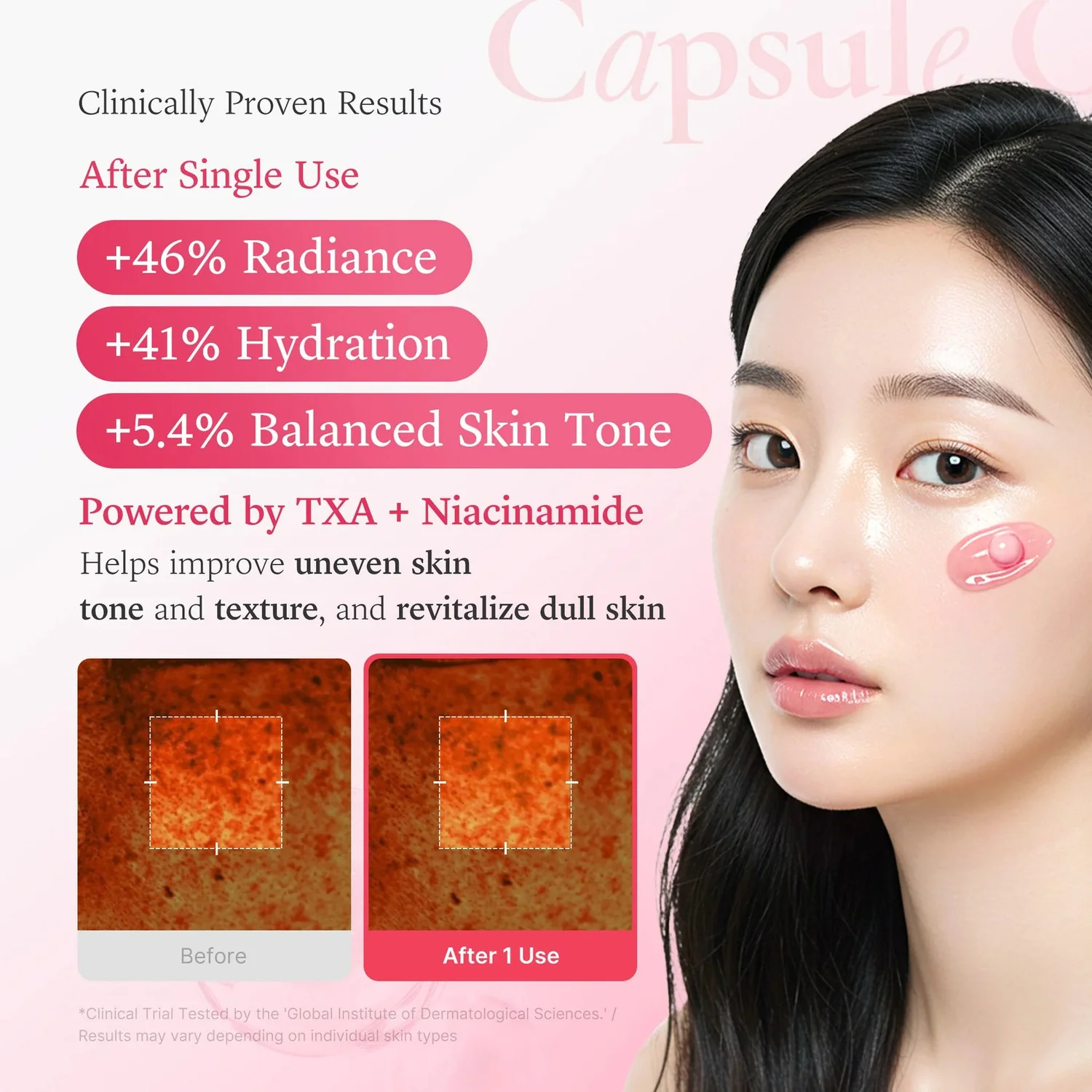 medicube TXA+Niacinamide Capsule Cream | Dual Radiance Moisturizer, Ideal for Use After Spot Care | For Uneven Skin Tone, Texture & Hydration | 99% Pure Tranexamic Acid | Korean Skincare | 1.94oz 5 medicube TXA+Niacinamide Capsule Cream | Dual Radiance Moisturizer, Ideal for Use After Spot Care | For Uneven Skin Tone, Texture & Hydration | 99% Pure Tranexamic Acid | Korean Skincare | 1.94oz - Image 5