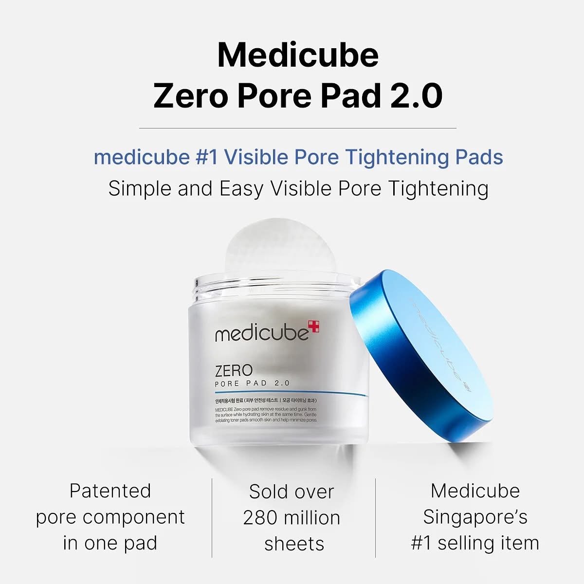 Medicube Zero Pore Pads 2.0, Dual-Textured Facial Toner Pads for Exfoliation and Pore Care with 4.5% AHA Lactic Acid & 0.45% BHA Salicylic Acid, Ideal for All Skin Types, Korean Skin Care 4 Medicube Zero Pore Pads 2.0, Dual-Textured Facial Toner Pads for Exfoliation and Pore Care with 4.5% AHA Lactic Acid & 0.45% BHA Salicylic Acid, Ideal for All Skin Types, Korean Skin Care - Image 4