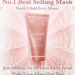 medicube Collagen Overnight Wrapping Peel Off Facial Mask Pack - Elasticity & Hydration Care, Reduces Sagging & Dullness - Hydrolyzed Collagen For Glowing Skin - Korean Skin Care, 2.53 fl.o