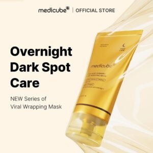 medicube Kojic Acid Turmeric Overnight Wrapping Peel Off Mask – Brightens & Defends Against Skin Stress for a Clear, Glowing Complexion, Korean Skincare, 2.53 fl. oz.