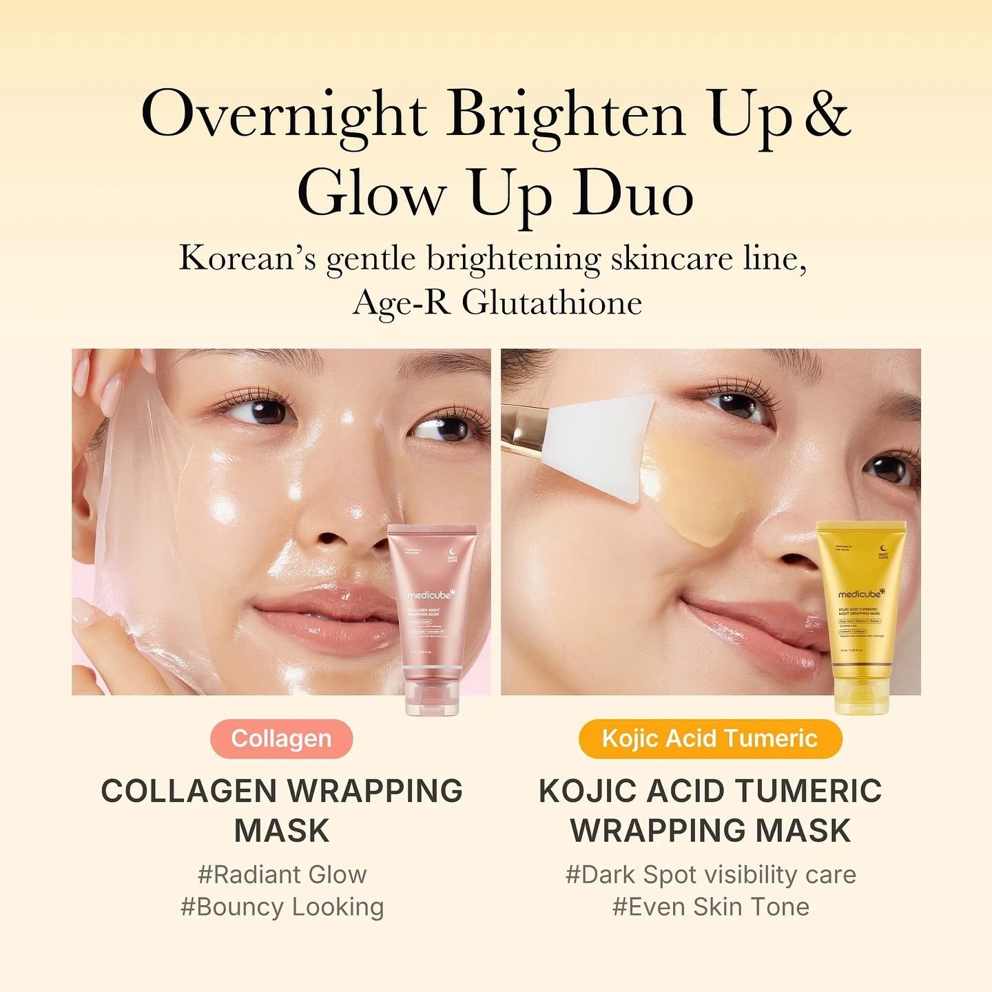 medicube Kojic Acid Turmeric Overnight Wrapping Peel Off Mask – Brightens & Defends Against Skin Stress for a Clear, Glowing Complexion, Korean Skincare, 2.53 fl. oz. 4 medicube Kojic Acid Turmeric Overnight Wrapping Peel Off Mask – Brightens & Defends Against Skin Stress for a Clear, Glowing Complexion, Korean Skincare, 2.53 fl. oz. - Image 4