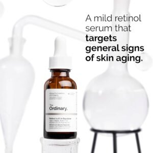 The Ordinary Retinol 0.2% in Squalane, Gentle Retinol Serum for the Face That Is Anti-Aging and Skin Smoothing, 1 Fl Oz