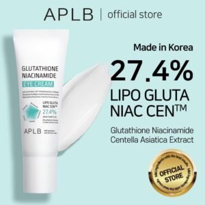 APLB Glutathione Niacinamide Eye Cream | LIPO GLUTA NIAC CEN™ 27.4% 0.68 FL.OZ/Korean Skincare, Eye cream for dark circles and puffiness, Improve elasticity & provide moisture around eye region