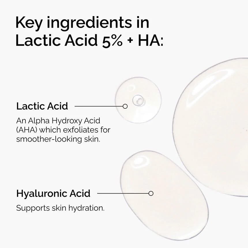The Ordinary Lactic Acid 5% + Hyaluronic Acid 2%, Gentle Exfoliating Serum for Smoother Skin 4 The Ordinary Lactic Acid 5% + Hyaluronic Acid 2%, Gentle Exfoliating Serum for Smoother Skin - Image 4