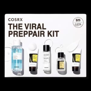 Home 3 COSRX The Viral PrepPair Kit Summary The Viral PrepPair Kit features 5 COSRX products that prepare and prep your skin for day or night. Featuring cleansing that is suitable for sensitive skin and an entire routine boosts your overall skin condition.
