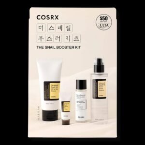 Home 2 COSRX The Snail Booster Kit The Snail Booster Kit is a four-piece set of COSRX’s most coveted skincare essentials. This kit is designed to improve skin texture and provide long lasting moisture.