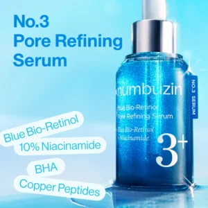 Home 1 numbuzin No.3 retinol Serum | Blue Bio-Retinol Pore Refining Serum | Retinol Beginner, Tightening, Firming, BHA, Niacinamide, Peptide | 1.01 fl.0z (30ml)