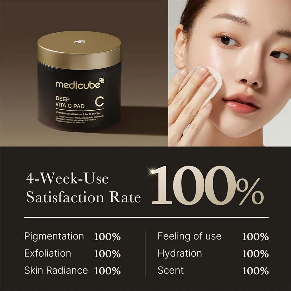Medicube Toner Pads Deep Vita C Facial Toner Pad for Uneven Skin Tone & Texture | Vitamin Water and 3 Types of Vitamin, Deeply Hydrating & Resurfacing Pad | Korean Skin Care, 70 Pads 3 Medicube Toner Pads Deep Vita C Facial Toner Pad for Uneven Skin Tone & Texture | Vitamin Water and 3 Types of Vitamin, Deeply Hydrating & Resurfacing Pad | Korean Skin Care, 70 Pads - Image 3