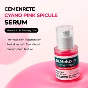 Dr.Melaxin Cemenrete Cyano Pink Spicule Serum with Calcium, korean skin care pore tightening refines spicule microneedling serum 1.01 fl. oz.