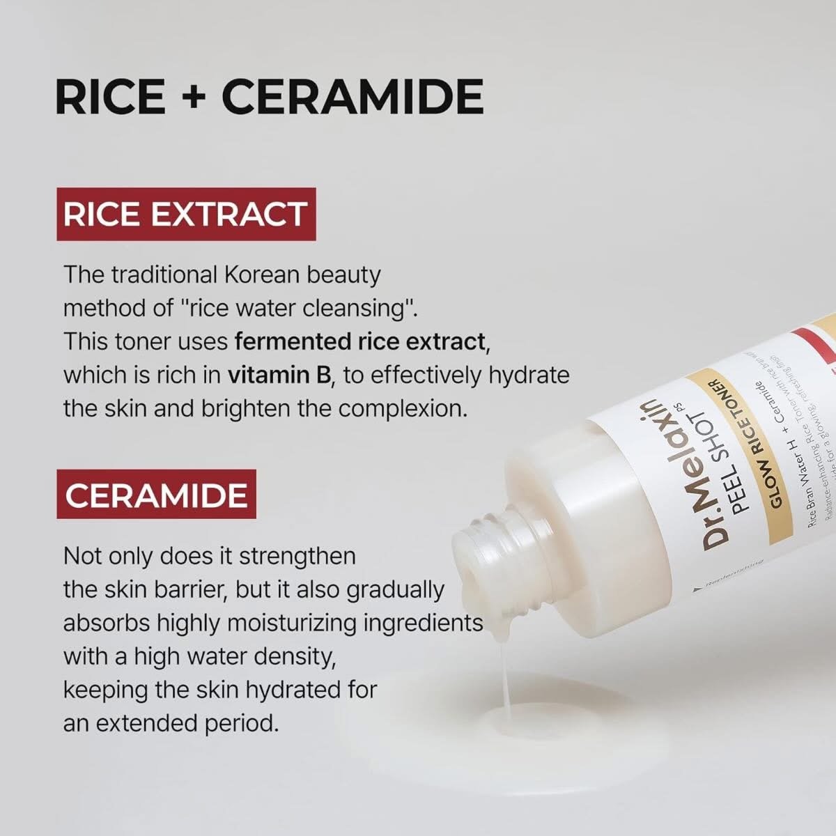 Dr.Melaxin Peel Shot Glow Rice Toner 200ml hydrated Skin Cleansing Skin Korean Skin Care 3 Dr.Melaxin Peel Shot Glow Rice Toner 200ml hydrated Skin Cleansing Skin Korean Skin Care - Image 3